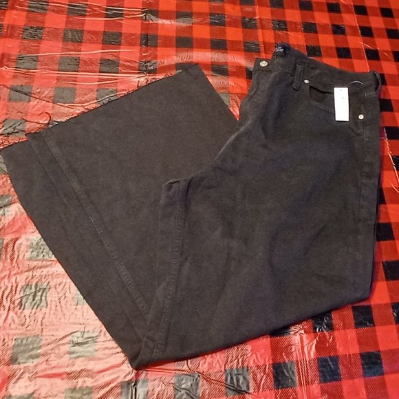 NWT GAP sz 20 / 30R High Rise Wide-Leg Jeans with Washwell Raw Hem - Picture 5 of 7